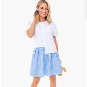 Tuckernuck Pomander Place Blue Stripe Roxy Dress L
